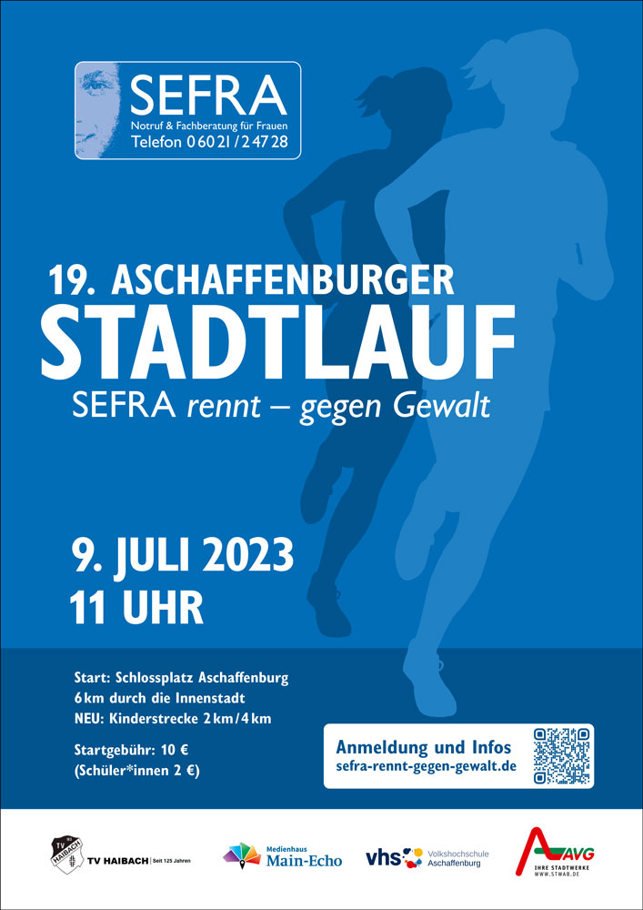 Programm für den 19. Aschaffenburger Stadtlauf am 9. Juli 2023